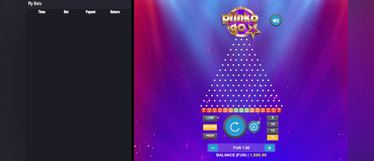 Schermata di gioco di Plinko Go