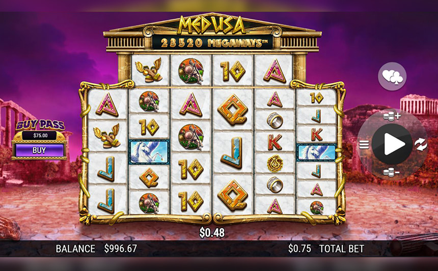 Una partita con la slot Medusa Megaways.