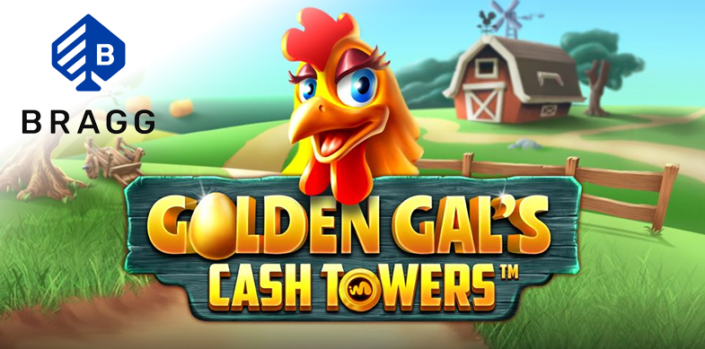 Immagine della slot Golden Gal's Cash Tower e logo Bragg