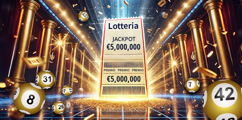 Biglietto della lotteria e palline bingo