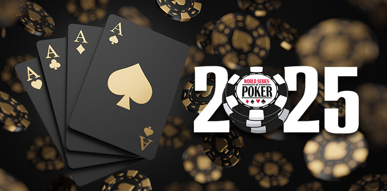 Poker d’assi e logo WSOP 2025